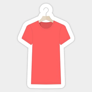 Red t-shirt on hanger Sticker